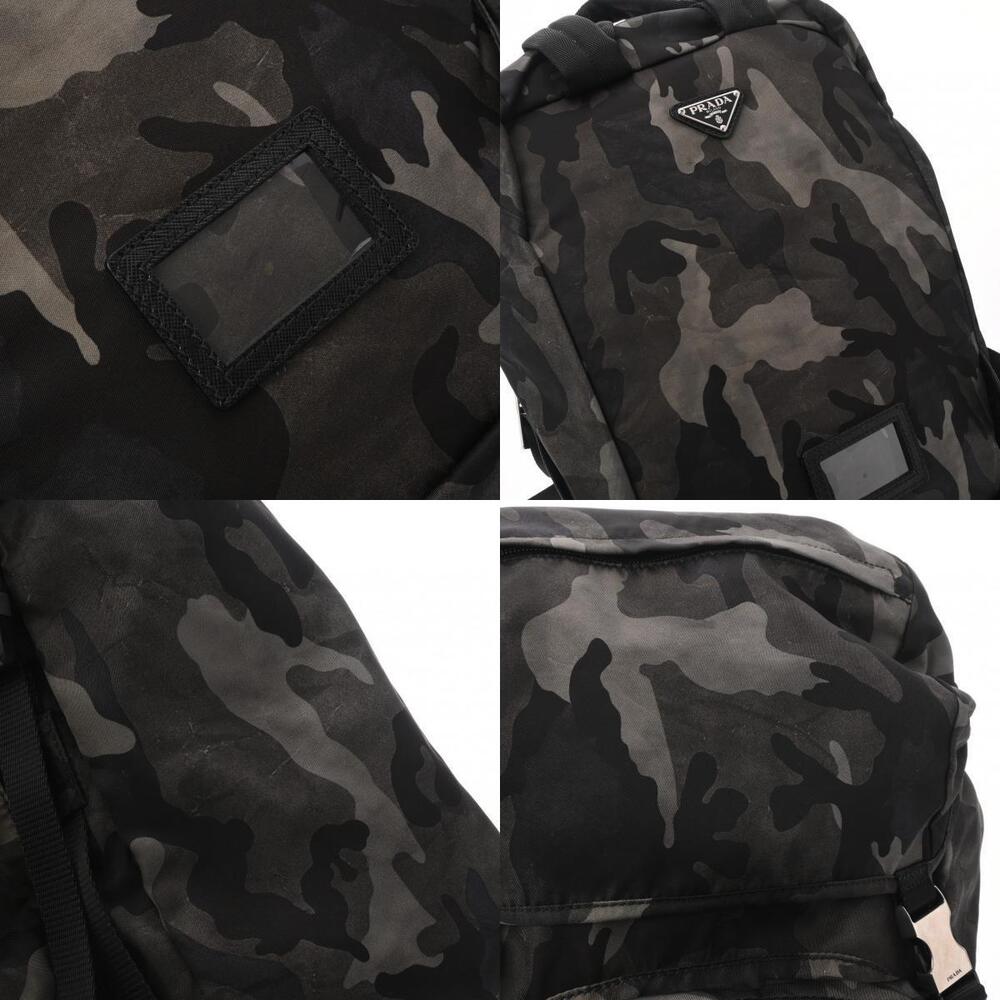 PRADA Camouflage Backpack Khaki Green Nylon Daypack - Picture 10 of 11